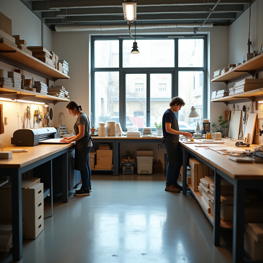 Interior del taller de producción de Monerix Pro en Corrientes